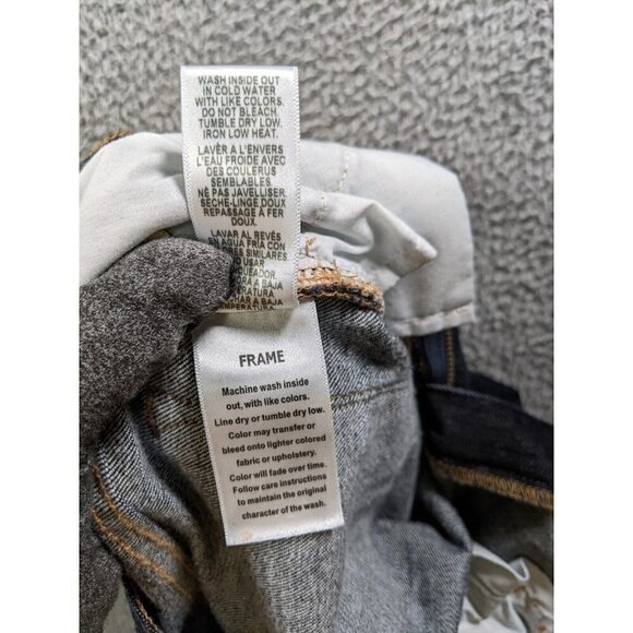 Frame Denim Jeans Womens 27 Ali High Rise Skinny Blue Destroyed Kingland Rip - Picture 7 of 16